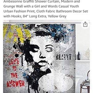 🔴84” Long shower curtain